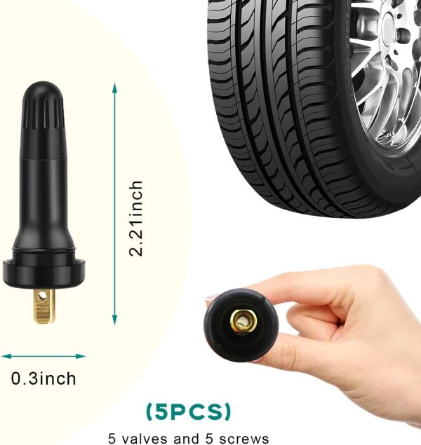 Sylvil TPMS 20008 Tire Valve Stem 5PCS Brass Rubber-1