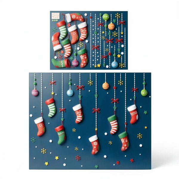 ONDY Christmas Socks Window Clings-2