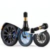 Dueilgo TR600HP Tire Valve Stems Gold Black Universal Fit-2