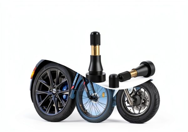 Dueilgo TR600HP Tire Valve Stems Gold Black Universal Fit-2