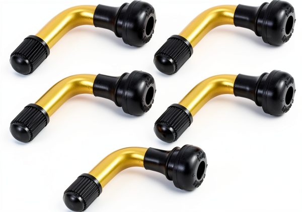 Partuto Gold Tone Tubeless Tire Valve Stems Universal Fit-0