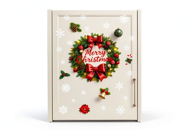 IMISHM Christmas Wall Stickers Set Red Classic-4
