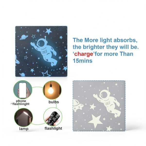 Nouata Glow in the Dark Star Wall Stickers for Kids-1