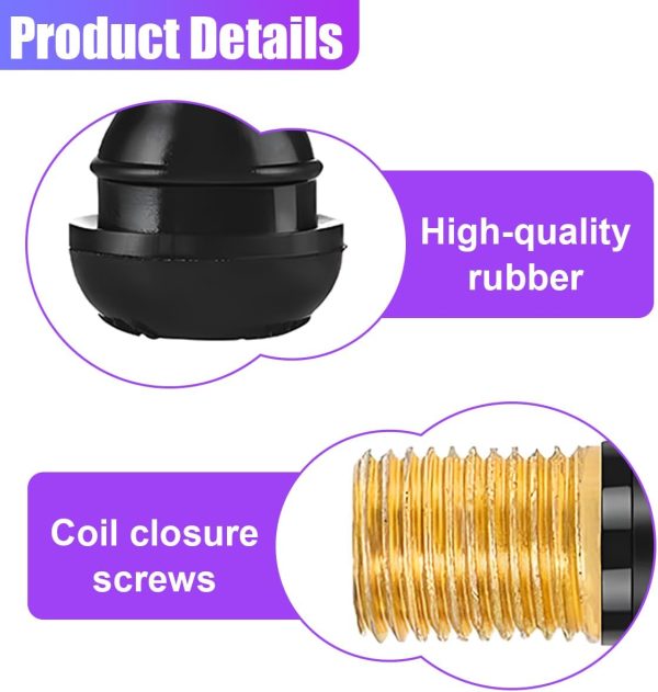 YoRise Car Tubeless Tire Valve Stems Rubber Zinc Universal-2