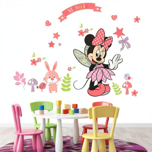 Minnie Pink Wall Sticker SchwartsCount Peel Stick-4