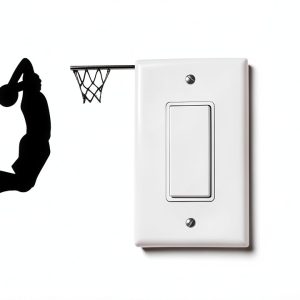 YINGKAI Black Basketball Wall Sticker Kids-0