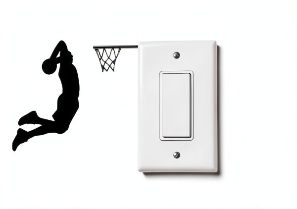 YINGKAI Black Basketball Wall Sticker Kids-0