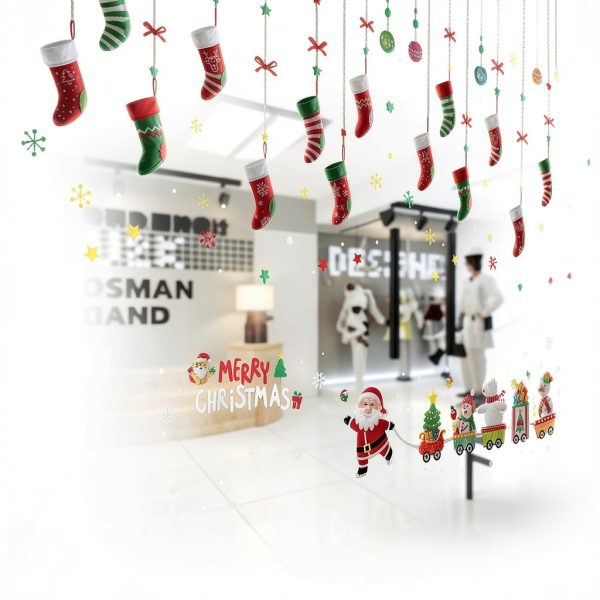 ONDY Christmas Socks Window Clings-1