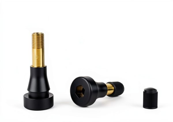 Dueilgo TR600HP Tire Valve Stems Gold Black Universal Fit-1