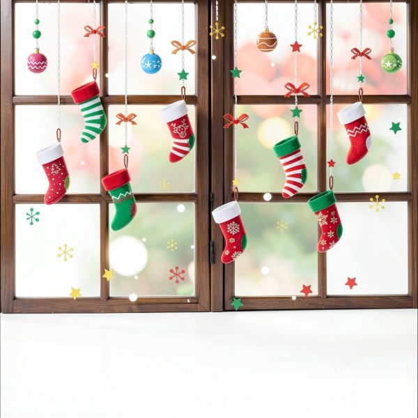 ONDY Christmas Socks Window Clings-4