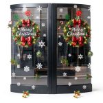 IMISHM Christmas Wall Stickers Set Red Classic-0