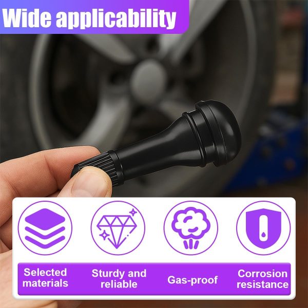 YoRise Car Tubeless Tire Valve Stems Rubber Zinc Universal-4