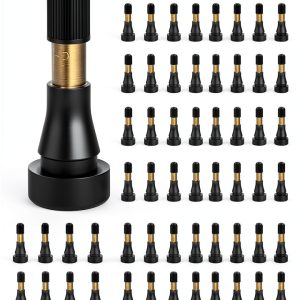 Dueilgo TR600HP Tire Valve Stems Gold Black Universal Fit-0