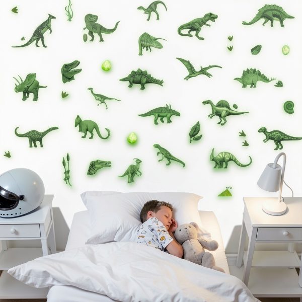 USGOO Glow in Dark Dinosaur Wall Stickers-0