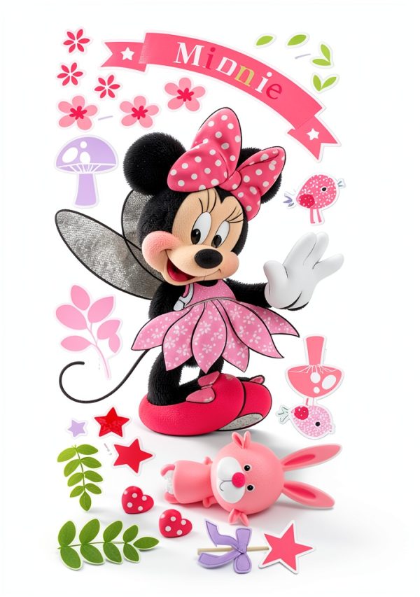 Minnie Pink Wall Sticker SchwartsCount Peel Stick-6