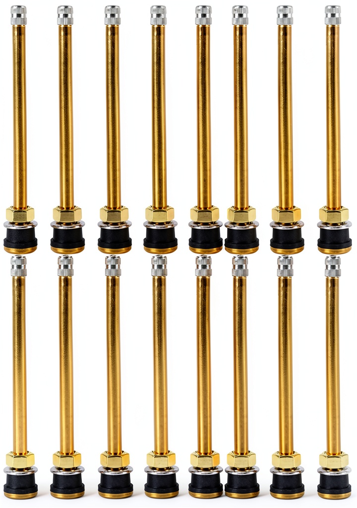 Installing Truck Valve Stem WAYASDCU Brass Tubeless Design on a wooden desk