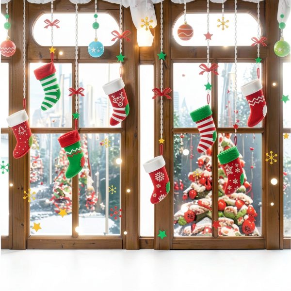 ONDY Christmas Socks Window Clings-7