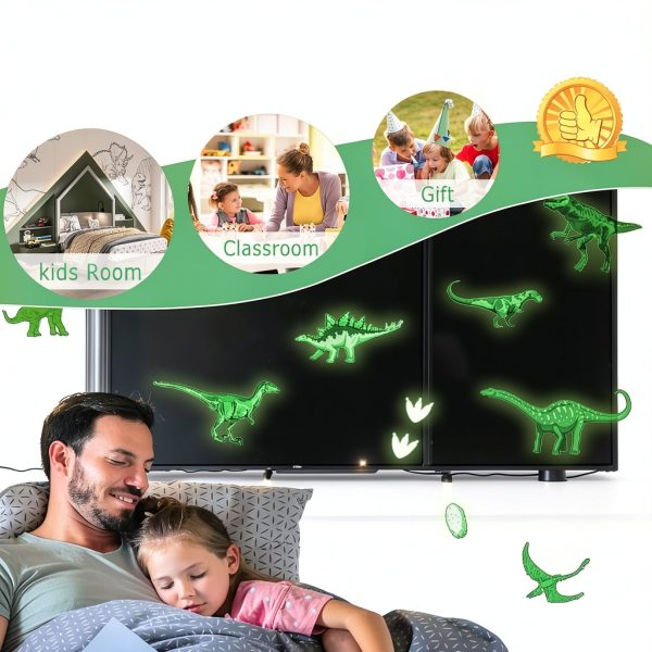 USGOO Glow in Dark Dinosaur Wall Stickers-1