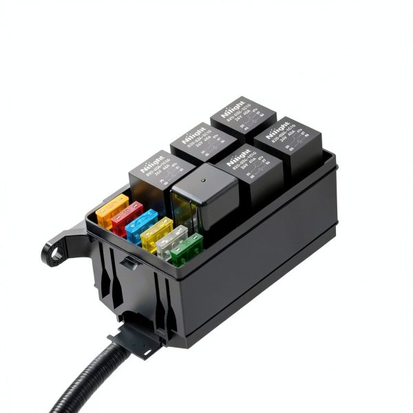 Nilight Relay Box with Fuse Block 6 Slot Wall Mount 40A Waterproof-8