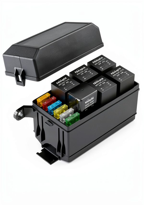 Nilight Relay Box with Fuse Block 6 Slot Wall Mount 40A Waterproof-0