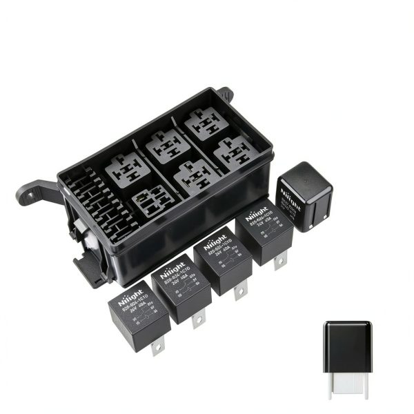Nilight Relay Box with Fuse Block 6 Slot Wall Mount 40A Waterproof-2