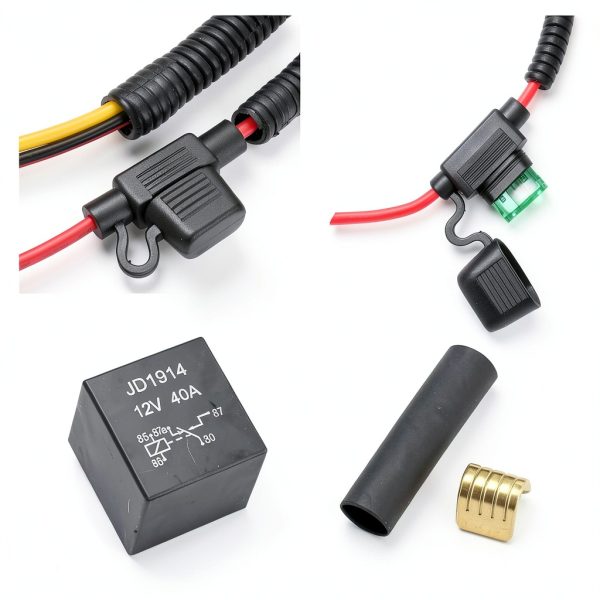 Fuel Pump Relay Wiring Kit JUNRUO Automatic Quick Connect 3-Terminal-3
