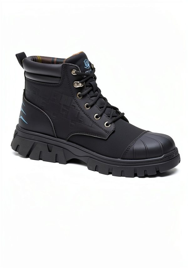 KELODON Waterproof Steel Toe Boots For Men 6 Inch Leather Steel Toe Shoes Non Slip Resistant Safety Work Boots Indestructible Lightweight Construction Boot-5