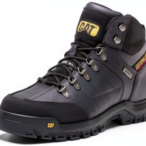 CAT Men's Threshold Waterproof Steel Toe Work Boot Black-0