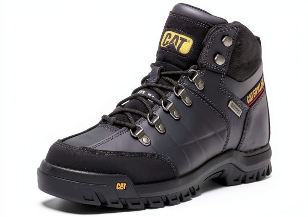 CAT Men's Threshold Waterproof Steel Toe Work Boot Black-0