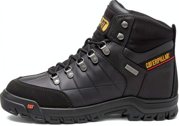 CAT Men's Threshold Waterproof Steel Toe Work Boot Black-8