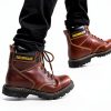 CAT Mens Second Shift Steel Toe Work Boot Black Size 12-5