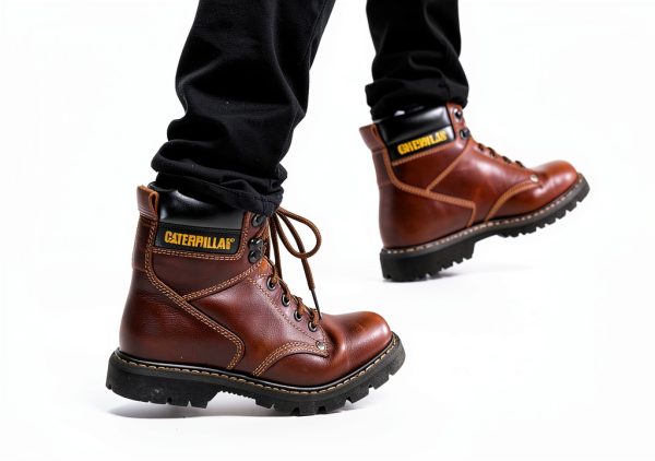 CAT Mens Second Shift Steel Toe Work Boot Black Size 12-5