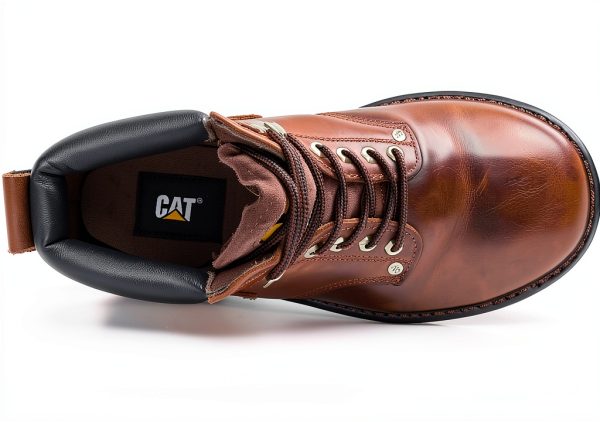 CAT Mens Second Shift Steel Toe Work Boot Black Size 12-3