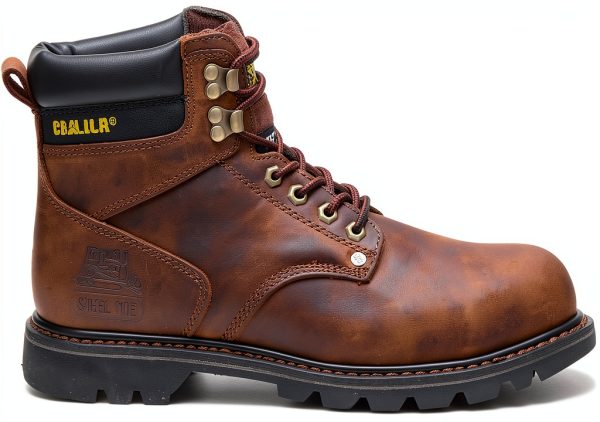 CAT Mens Second Shift Steel Toe Work Boot Black Size 12-4