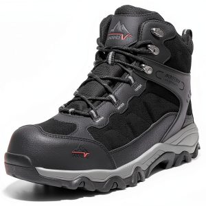 NORTIV 8 Waterproof Steel Toe Boots for Men Slip Resistant Safety Industrial Boots Paladin-Steel-0