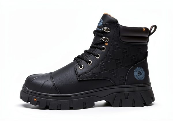 KELODON Waterproof Steel Toe Boots For Men 6 Inch Leather Steel Toe Shoes Non Slip Resistant Safety Work Boots Indestructible Lightweight Construction Boot-1