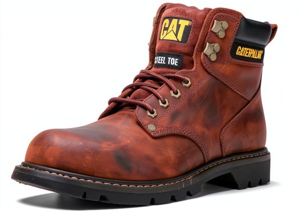 CAT Mens Second Shift Steel Toe Work Boot Black Size 12-0